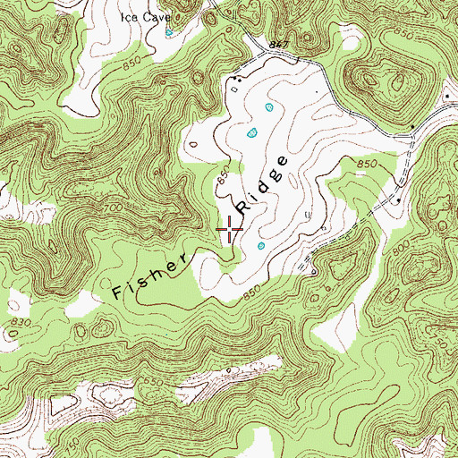Topographic Map of Fisher Ridge, KY