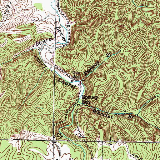 Topographic Map of Fishtrap Branch, KY
