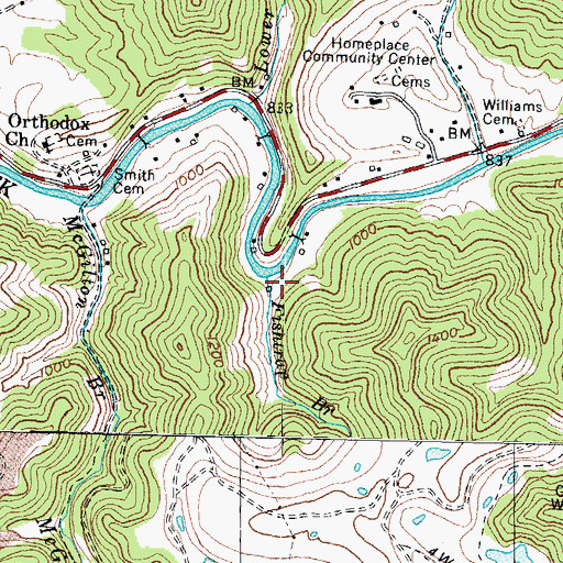 Topographic Map of Fishtrap Branch, KY