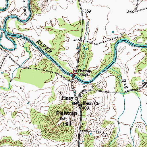 Topographic Map of Fishtrap Bridge, KY