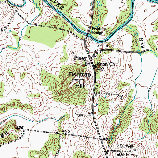 Topographic Map of Fishtrap Hill, KY