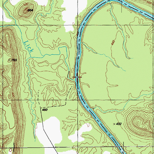 Topographic Map of Flat Lick, KY