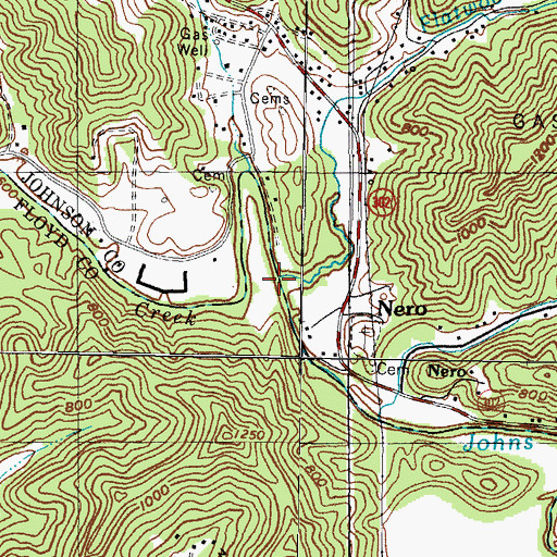 Topographic Map of Flatwood Branch, KY