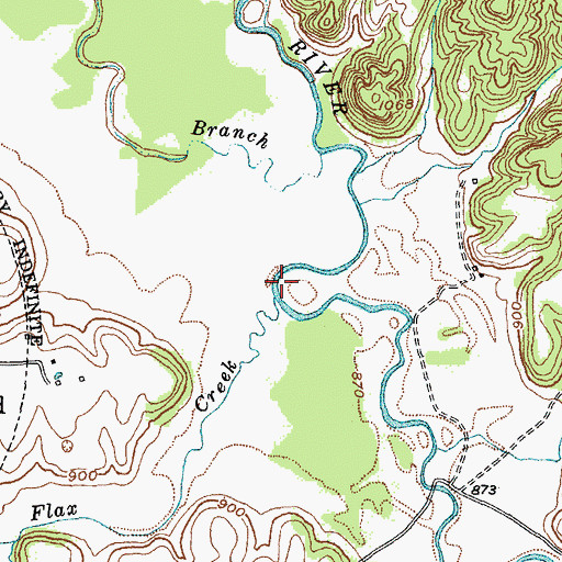 Topographic Map of Flax Creek, KY