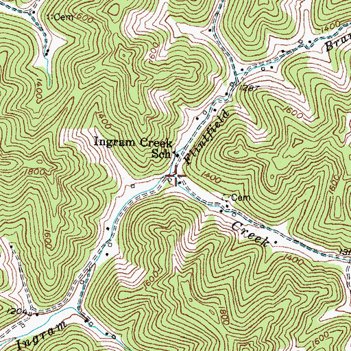 Topographic Map of Flintfield Branch, KY