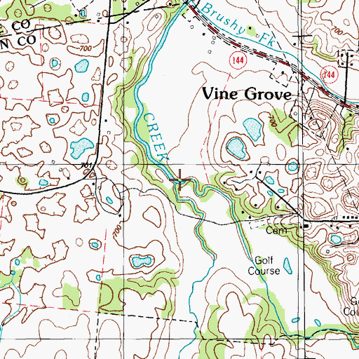 Topographic Map of Flippin Creek, KY