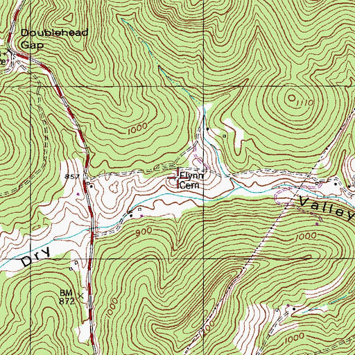 Topographic Map of Flynn Cemetery, KY