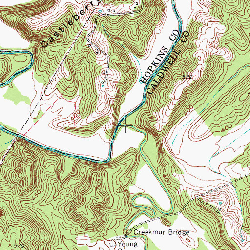 Topographic Map of Flynn Fork, KY