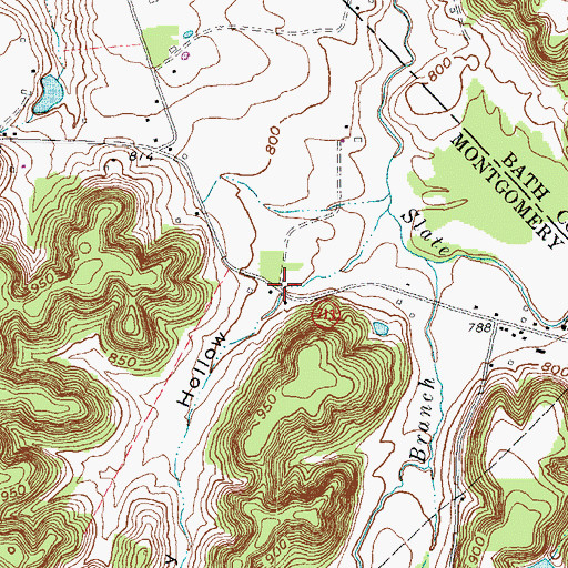 Topographic Map of Foley Hollow, KY