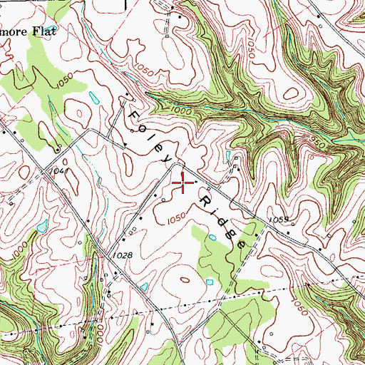 Topographic Map of Foley Ridge, KY