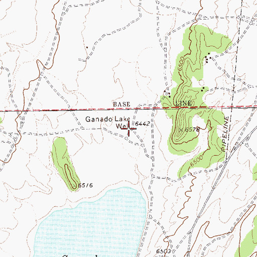 Topographic Map of Ganado Lake Well, AZ