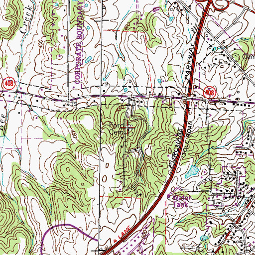 Topographic Map of Ford Cemetery, KY