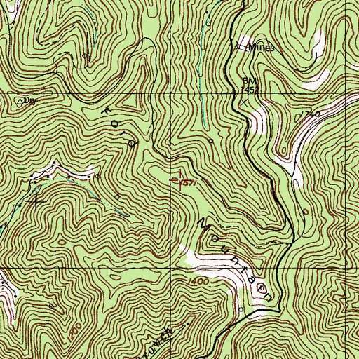 Topographic Map of Ford Mountain, KY
