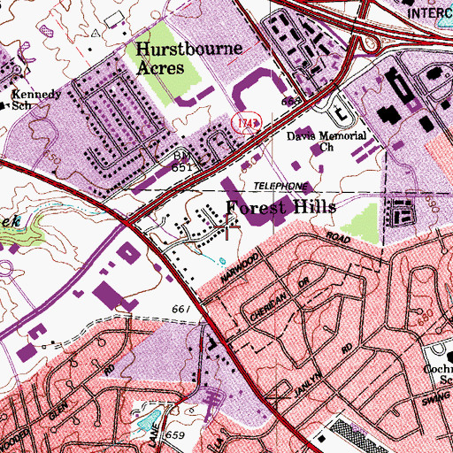 Topographic Map of Forest Hills, KY