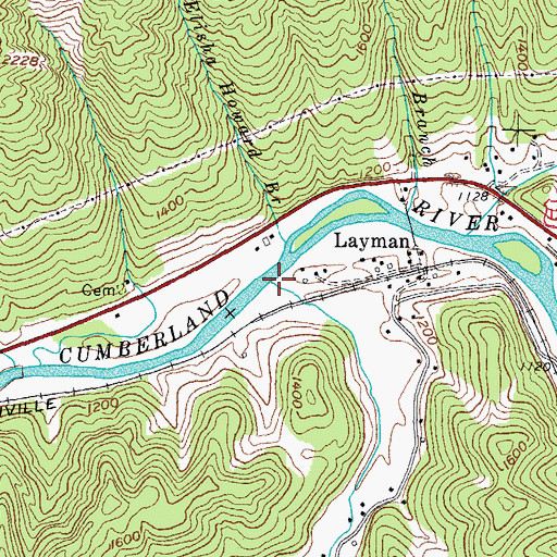 Topographic Map of Foresters Creek, KY