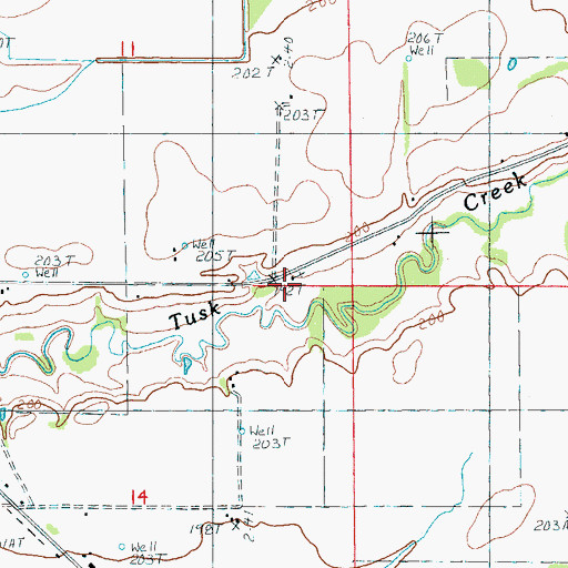 Topographic Map of Freedonia Church, AR
