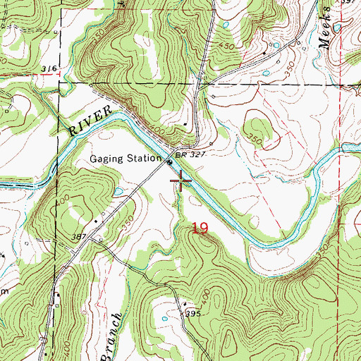 Topographic Map of Freeman Branch, AR