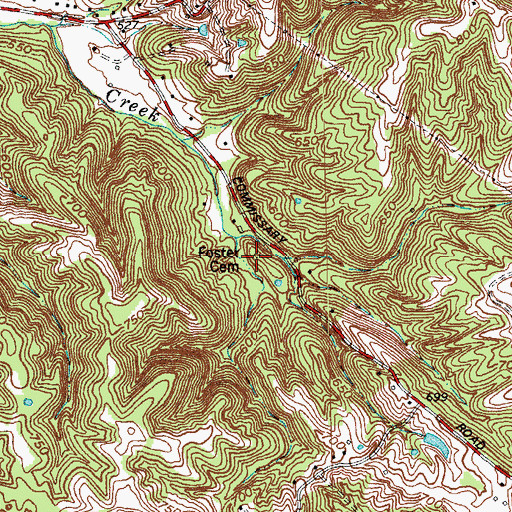 Topographic Map of Foster Cemetery, KY