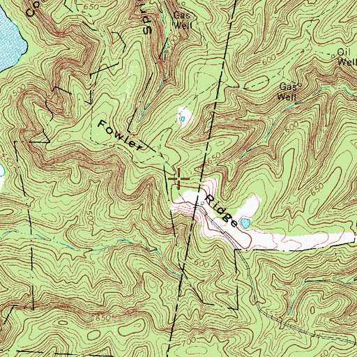 Topographic Map of Fowler Ridge, KY