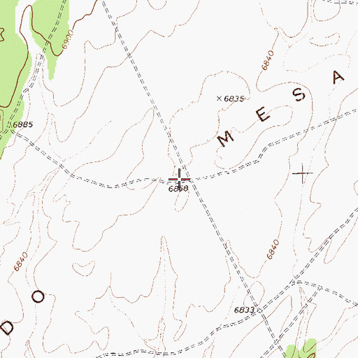 Topographic Map of Ganado Mesa, AZ