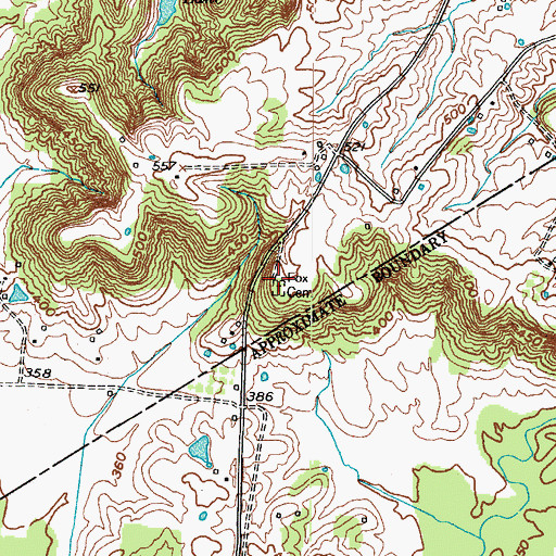 Topographic Map of Fox Cemetery, KY