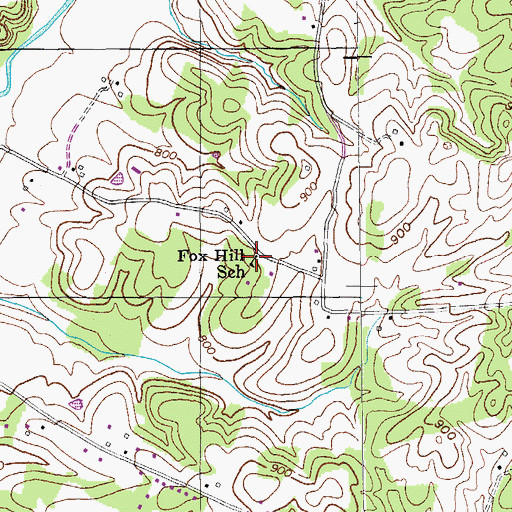 Topographic Map of Fox Hill School, KY