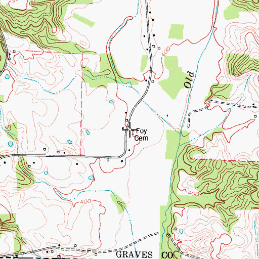 Topographic Map of Foy Cemetery, KY