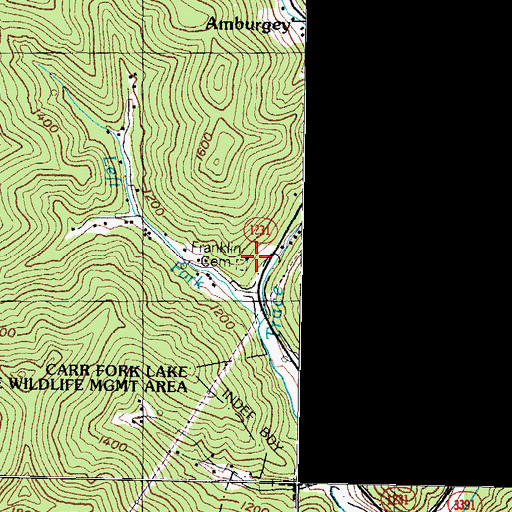 Topographic Map of Franklin Cemetery, KY