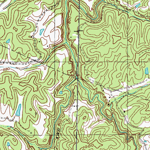 Topographic Map of Franks Creek, KY