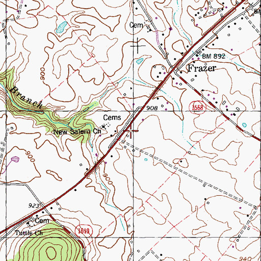 Topographic Map of Frazer School, KY