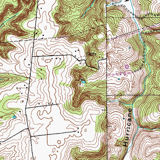 Topographic Map of Freedom Cumberland Presbyterian Church, KY