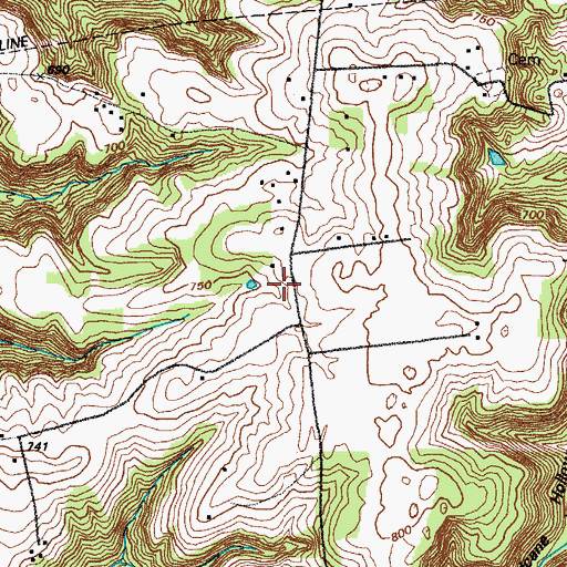 Topographic Map of Freedom School, KY