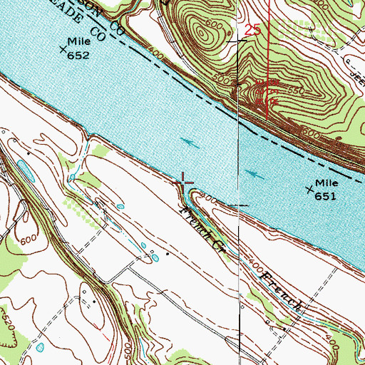 Topographic Map of French Creek, KY