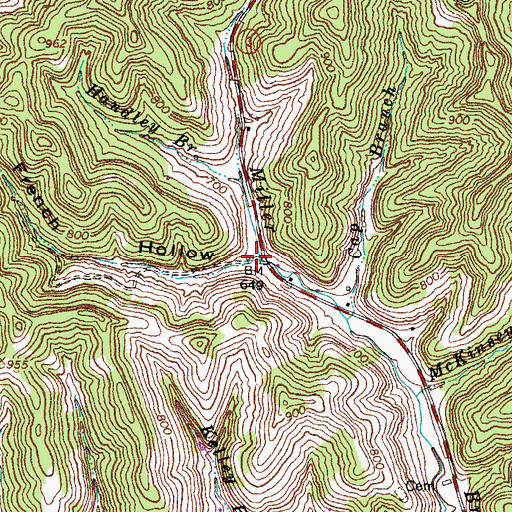 Topographic Map of French Hollow, KY