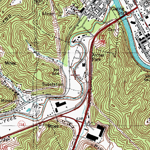 Topographic Map of Friend Branch, KY
