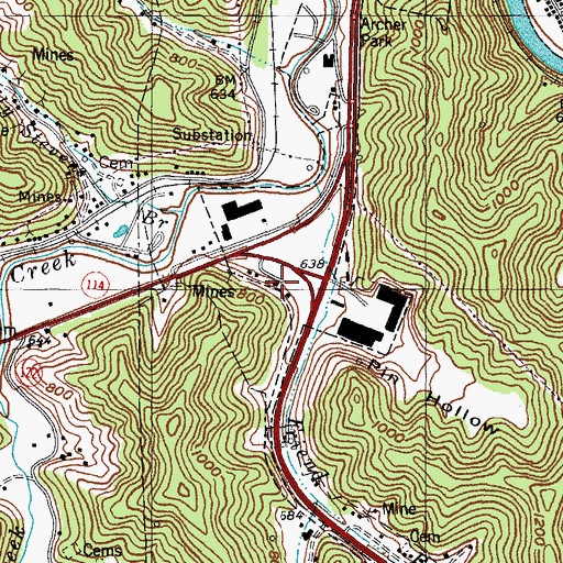 Topographic Map of Friend Church, KY