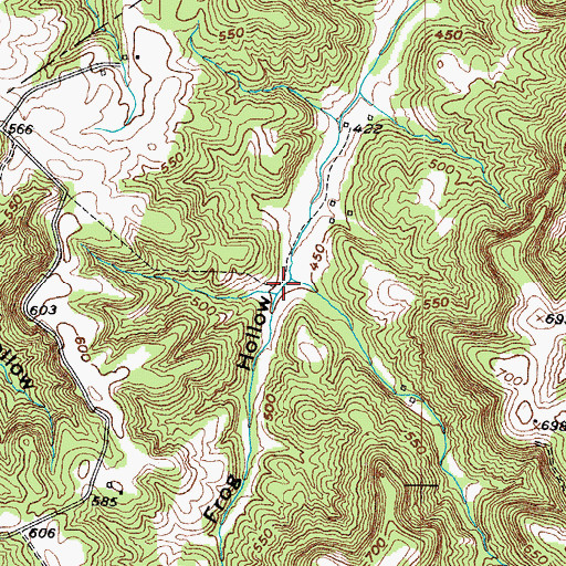Topographic Map of Frog Hollow, KY