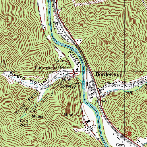 Topographic Map of Frog Pond Hollow, KY