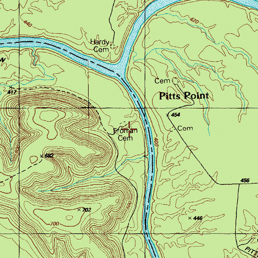 Topographic Map of Froman Cemetery, KY