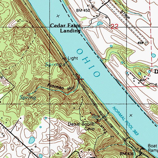 Topographic Map of Froman Hollow, KY