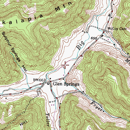Topographic Map of Fryer Branch, KY