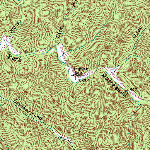 Topographic Map of Fugate School, KY