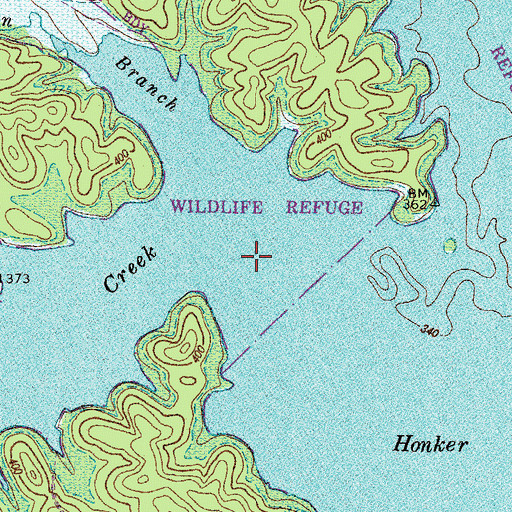 Topographic Map of Fulton Creek, KY
