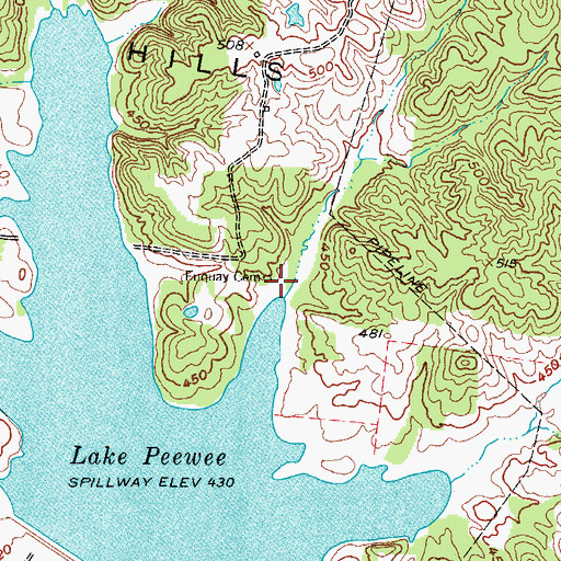 Topographic Map of Fuquay Cemetery, KY