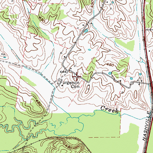 Topographic Map of Furgerson Cemetery, KY
