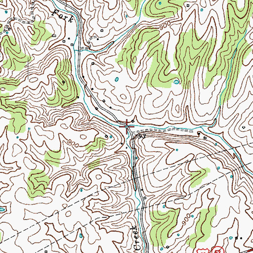 Topographic Map of Galloway Creek, KY