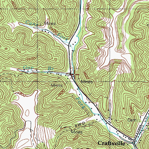 Topographic Map of Gap Branch, KY