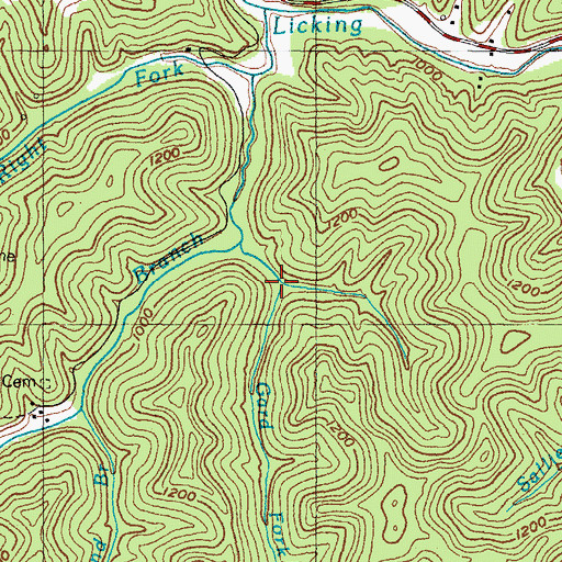 Topographic Map of Gard Fork, KY
