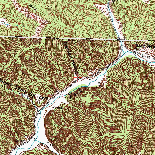 Topographic Map of Garden Hollow, KY