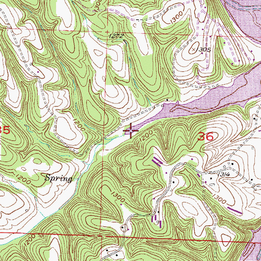 Topographic Map of Friendship Creek, AR